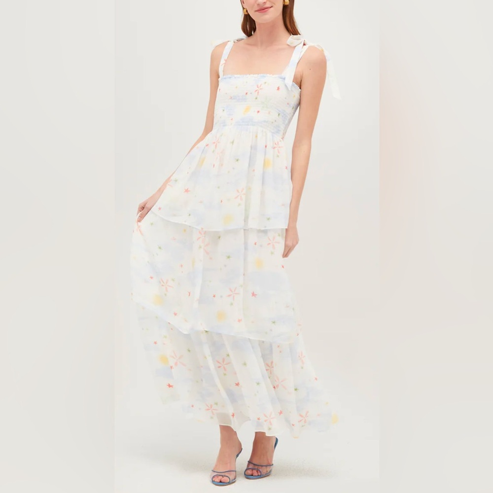 Hill House Elise Nap Dress in Celestial Floral Georgette